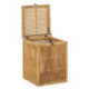 CESTO 40,5x40,5x51 MADERA/RATAN NATURAL/METAL NEGRO