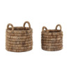 CESTO SET/2 38x38x48/ 35x35x37 HOJA DE BANANA NATURAL