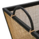 CESTO SET/2 52x35x30 / 47x28x28 MADERA NEGRO/RATAN NATURAL