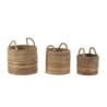 CESTO SET/3 32x32x38/38x38x42/42x42x48 HOJA DE BANANA/JACINTO DE AGUA NATURAL
