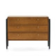 COMODA 125x45x90 MADERA MINDI MARRON/NEGRO