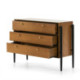 COMODA 125x45x90 MADERA MINDI MARRON/NEGRO