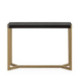 CONSOLA 108x36x76 METAL DORADO/MADERA NEGRO