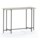 CONSOLA 109x38x76 METAL NEGRO/MARMOL BLANCO