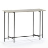CONSOLA 109x38x76 METAL NEGRO/MARMOL BLANCO