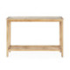CONSOLA 120x36x80 MADERA NATURAL/CRISTAL/RATAN