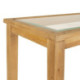 CONSOLA 120x36x80 MADERA NATURAL/CRISTAL/RATAN