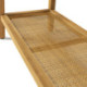CONSOLA 120x36x80 MADERA NATURAL/CRISTAL/RATAN