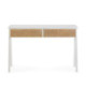 CONSOLA 120x40x80 MADERA BLANCO/RATAN NATURAL