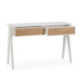 CONSOLA 120x40x80 MADERA BLANCO/RATAN NATURAL