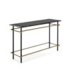 CONSOLA 122x39x75 MARMOL NEGRO/HIERRO DORADO ANTIC/NEGRO