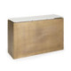 CONSOLA 122x40x85 METAL DORADO ANTIC/MARMOL BLANCO