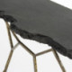 CONSOLA 130x41x77 PIEDRA NEGRO/HIERRO FORJADO DORADO