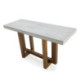 CONSOLA 130x50x72 MADERA NATURAL/MICROCEMENTO GRIS
