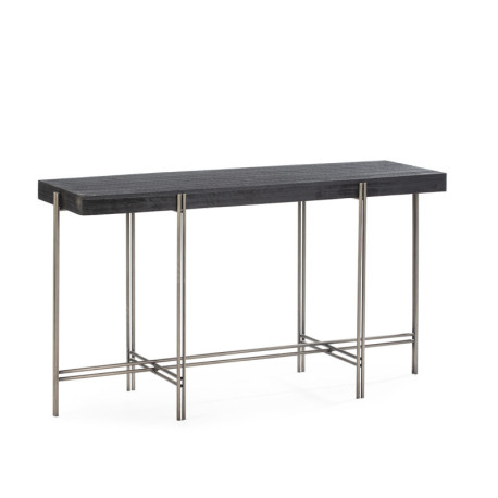 CONSOLA 135x44x75 MADERA NEGRO/METAL NIQUEL