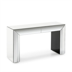 CONSOLA 140x45x80 ESPEJO/DM NEGRO