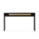 CONSOLA 142x30x84 MADERA NEGRO/RATAN NATURAL/METAL NEGRO