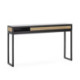 CONSOLA 142x30x84 MADERA NEGRO/RATAN NATURAL/METAL NEGRO