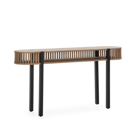 CONSOLA 150x33x80 MADERA ARENA/METAL NEGRO