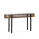 CONSOLA 150x33x80 MADERA ARENA/NEGRO/METAL NEGRO