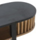 CONSOLA 150x33x80 MADERA ARENA/NEGRO/METAL NEGRO