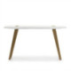 CONSOLA 150x40x80 MADERA BLANCO/METAL DORADO