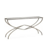 CONSOLA 156x35x78 METAL/CRISTAL DORADO ANTIQUE