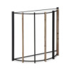 CONSOLA 81x28x77 CRISTAL/MADERA NATURAL/METAL NEGRO