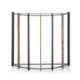 CONSOLA 81x28x77 CRISTAL/MADERA NATURAL/METAL NEGRO