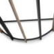 CONSOLA 81x28x77 CRISTAL/MADERA NATURAL/METAL NEGRO