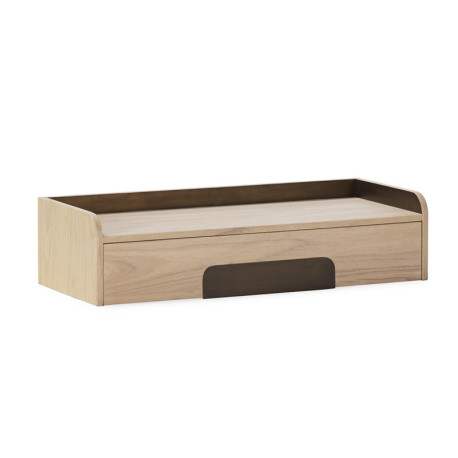 CONSOLA 95x40x23 MADERA NATURAL/LATON