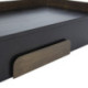 CONSOLA 95x40x23 MADERA NEGRO/METAL DORADO