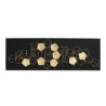 CUADRO 180x6x60 MADERA NEGRO/METAL DORADO