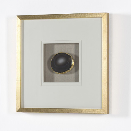 CUADRO 50x4x50 MADERA DORADA/AGATA NATURAL