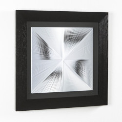 CUADRO 90x5x90 MADERA NEGRO