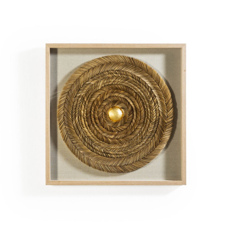 CUADRO 90x6x90 MADERA NATURAL/PAPEL