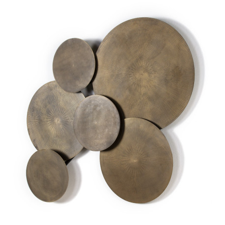 ESCULTURA 129x9x94 METAL DORADO ANTIQUE