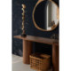 ESCULTURA 13x13x97 METAL DORADO ANTIQUE/BRONCE