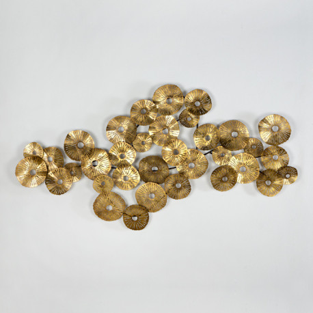 ESCULTURA 150x11x55 METAL DORADO
