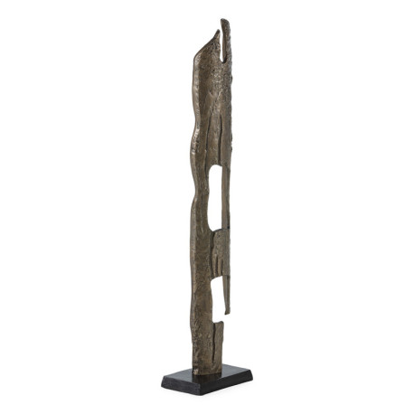 ESCULTURA 15x13x100 METAL DORADO ANTIC/NEGRO