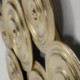 ESCULTURA 160x8x80 METAL DORADO