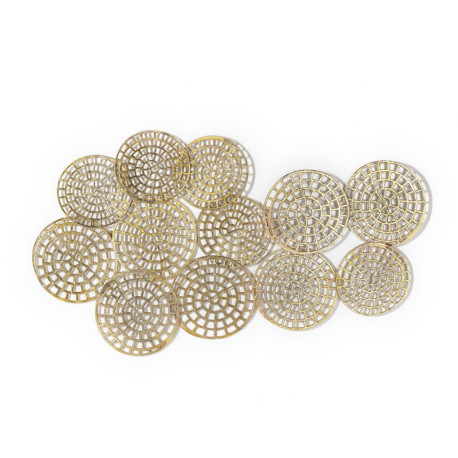 ESCULTURA 165x3x97 METAL DORADO