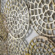 ESCULTURA 165x3x97 METAL DORADO