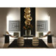 ESCULTURA 180x12x68 METAL DORADO