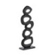 ESCULTURA 26x10x66 METAL BRONCE/MARMOL NEGRO
