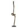 ESCULTURA 26x26x161 METAL DORADO ANTIQUE/BRONCE NEGRUZCO