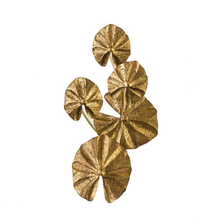 ESCULTURA 27x16x50 METAL DORADO