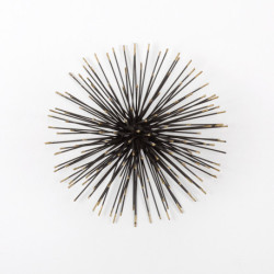 ESCULTURA 29x15x29 METAL NEGRO/DORADO
