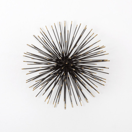 ESCULTURA 29x15x29 METAL NEGRO/DORADO