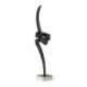 ESCULTURA 30x35x131 METAL BRONCE NEGRUZCO/MARMOL BLANCO